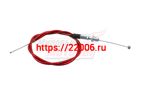 Трос газа с натяжкой , для короткоходной ручки (HL=860mm,FL=140mm) TTR (красный) Трос газа с натяжкой , для короткоходной ручки (HL=860mm,FL=140mm) TTR (красный)