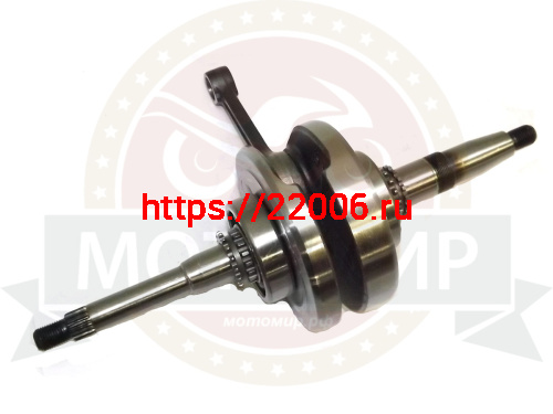 Коленвал 4х такт. GY6-125/150 с подшипниками + 2-е звезды (17 зуб) палец 15мм (1601) фото 2 Коленвал 4х такт. GY6-125/150 с подшипниками + 2-е звезды (17 зуб) палец 15мм (1601) фото 2