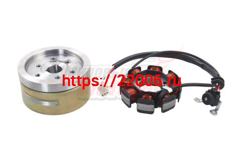 Зажигание в сборе с маховиком YBR125 (8 катушек) Зажигание в сборе с маховиком YBR125 (8 катушек)