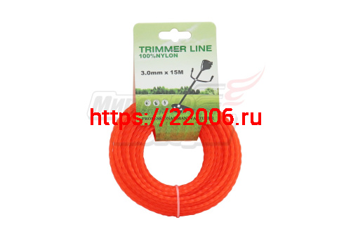 Леска триммерная (3,0*15м) TRIMMER LINE с картонной этикеткой (квадрат витой) Леска триммерная (3,0*15м) TRIMMER LINE с картонной этикеткой (квадрат витой)
