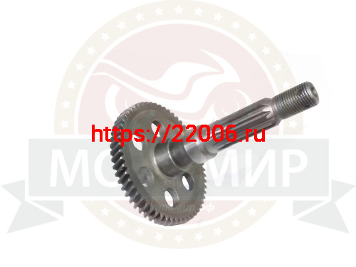 Вал заднего колеса в сборе с шестерней FT50QT короткая 57Z фото 2 Вал заднего колеса в сборе с шестерней FT50QT короткая 57Z фото 2