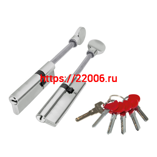 Цилиндровый Fuaro (Фуаро) механизм (D-PRO507-8/85) D-PRO5007-8Tang85(50+10+25) CP хром 5+1Key со штоком перекод.