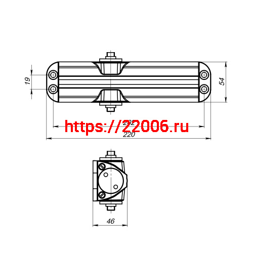 Доводчик Fuaro (Фуаро) дверной DC20-5/TS-68 BR до 110 кг (коричневый) фото 3