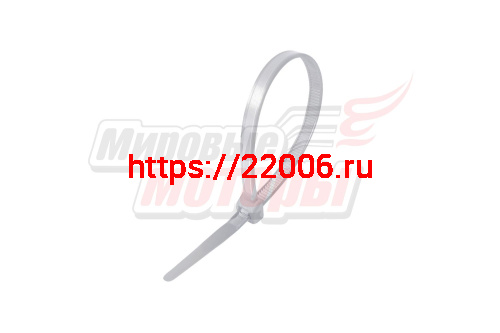 Хомут нейлоновый 3,6*400 мм белый (уп=100 шт.) Хомут нейлоновый 3,6*400 мм белый (уп=100 шт.)