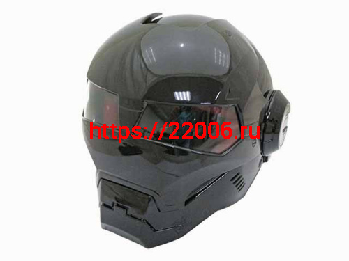 Мотошлем закрытый MASEI 610 черный (L)