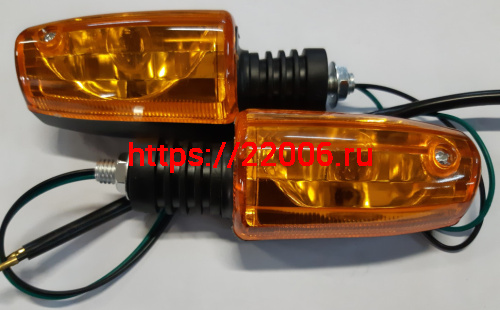 Указатель поворота №03 оранжевое стекло, прямоугольный черный, большой Указатель поворота №03 оранжевое стекло, прямоугольный черный, большой