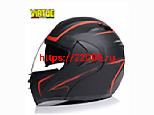 Мотошлем VIRTUE MD-808 трансформер с визором черно-красный матовый (XL) Мотошлем VIRTUE MD-808 трансформер с визором черно-красный матовый (XL)