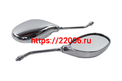 Зеркала (010) металл.(бобовидное, хром) d=10 (в уп. 50 пар)