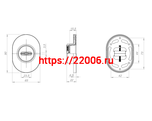 Накладка Fuaro (Фуаро) на сувальдный замок ESC.S-auto.RLR/U/R.477 CP-8 хром (1 шт) фото 3 Накладка Fuaro (Фуаро) на сувальдный замок ESC.S-auto.RLR/U/R.477 CP-8 хром (1 шт) фото 3