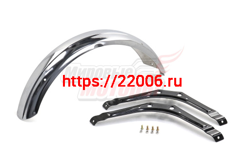 Крыло Иж переднее хром (+2 пластины+4 гайки+4 винта)ИжП4 сб 5-1-7 Крыло Иж переднее хром (+2 пластины+4 гайки+4 винта)ИжП4 сб 5-1-7