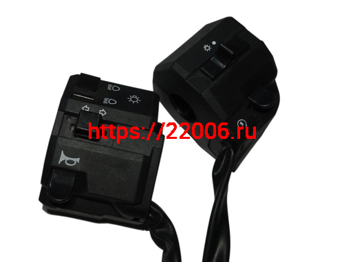 Переключатель Баджадж Боксер 150 правый/левый с проводом JB401400/PF401408 (аналог) фото 2