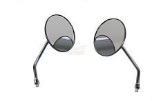 Зеркала (015) металл. (большие круглые хром) (в уп. 50 пар)