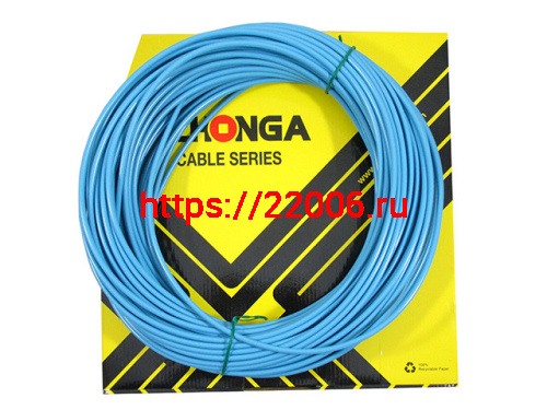 Оплетка тормоз.троса Alhonga толщина 5мм, витое сечение,голубая, цена за бухту 50м,Тайвань 3122642-5 Оплетка тормоз.троса Alhonga толщина 5мм, витое сечение,голубая, цена за бухту 50м,Тайвань 3122642-5