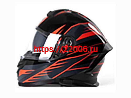 Мотошлем VIRTUE MD-820 закрытый с визором черный с серо-красным рисунком (XL) Мотошлем VIRTUE MD-820 закрытый с визором черный с серо-красным рисунком (XL)