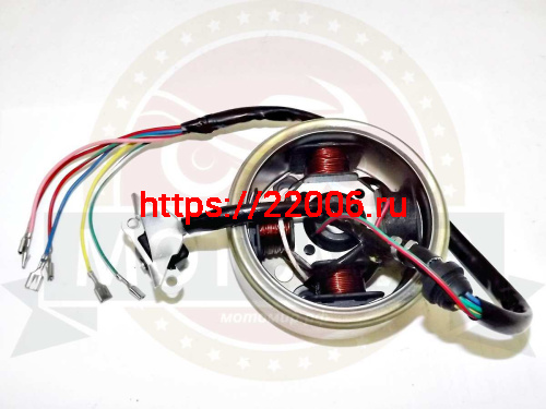 Зажигание 157FMI в сборе с маховиком Симплер, Хантер125, CrossFire (CG125) 4 катушки Зажигание 157FMI в сборе с маховиком Симплер, Хантер125, CrossFire (CG125) 4 катушки