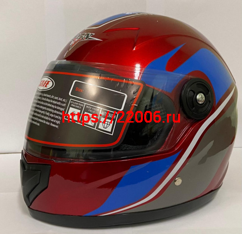 Мотошлем закрытый FGN-888 красный (без размера) Мотошлем закрытый FGN-888 красный (без размера)