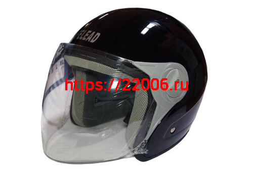 Шлем открытый "Safelead" HF-212 NEW DEEP BLUE, бургунди, черный, размер S