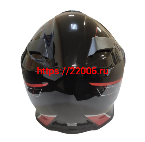 Шлем модуляр COBRA EC H271, черный/красный, черный/лайм, черный/оранжевый FOSH, размер M фото 4