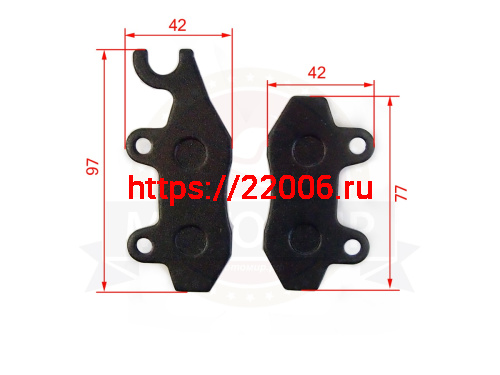 Колодки тормозные дисковые перед. 9060-080910, пара, СF ЯмахаРино660 FA165, TTR250Rb