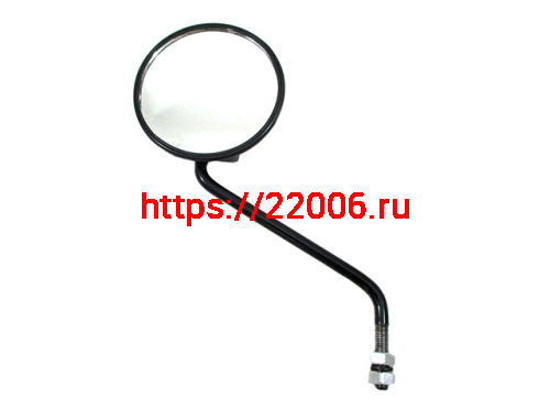 Зеркало круглое универсальное чашка черный пластик стойка высокая резьба М10 Урал Днепр Зеркало круглое универсальное чашка черный пластик стойка высокая резьба М10 Урал Днепр