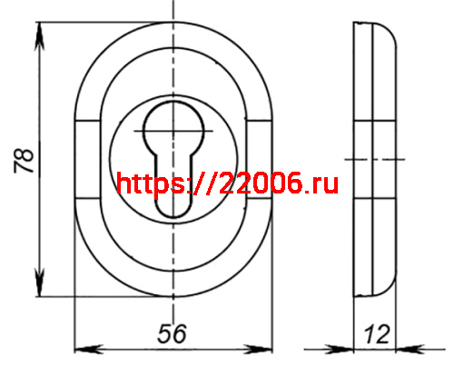 Накладка Fuaro (Фуаро) на цилиндр ESC.C/CRE/OV.12 (ESC-12C) GP золото (2шт. в уп.,отгр. по 1 шт.) фото 3 Накладка Fuaro (Фуаро) на цилиндр ESC.C/CRE/OV.12 (ESC-12C) GP золото (2шт. в уп.,отгр. по 1 шт.) фото 3