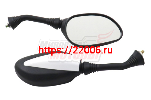 Зеркала (117) пласт. (черные с белой вставкой) d=8 mm Зеркала (117) пласт. (черные с белой вставкой) d=8 mm