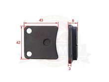 Колодки тормозные дисковые зад. KAYO, BSE, Dio35, QT-10 (пара) WGZ064 (HF102), ТАСТ