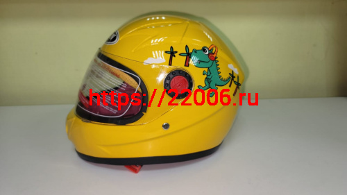 Мотошлем FGN-505 Детский закрытый желтый (без размера) Мотошлем FGN-505 Детский закрытый желтый (без размера)