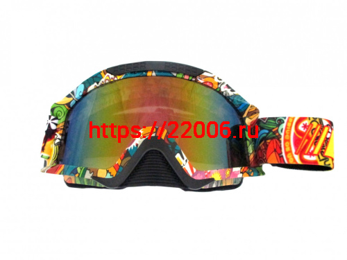 Очки F112 оправа зеленая с защитой носа,линза радужная BSDDP Очки F112 оправа зеленая с защитой носа,линза радужная BSDDP