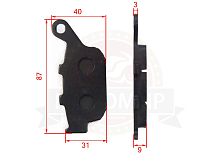 Колодки тормозные дисковые перед. CG125 тип 1