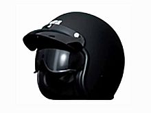 Мотошлем VIRTUE MD-211 открытый с козырьком и визором черный матовый (L)