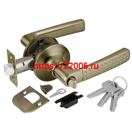 Ручка Punto (Пунто) защелка DK626 AB-ET (6026 AB-E) (кл./фик.) бронза