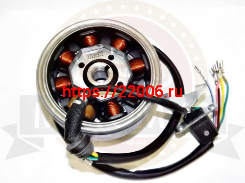 Зажигание 157FMI в сборе с маховиком Симплер, Хантер150, CrossFire 8 катушек Зажигание 157FMI в сборе с маховиком Симплер, Хантер150, CrossFire 8 катушек