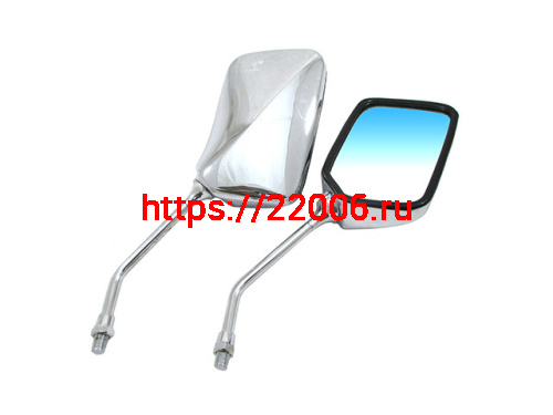 Зеркала заднего вида №16 пластик прямоугольное, крепление с угла М10 хром Зеркала заднего вида №16 пластик прямоугольное, крепление с угла М10 хром