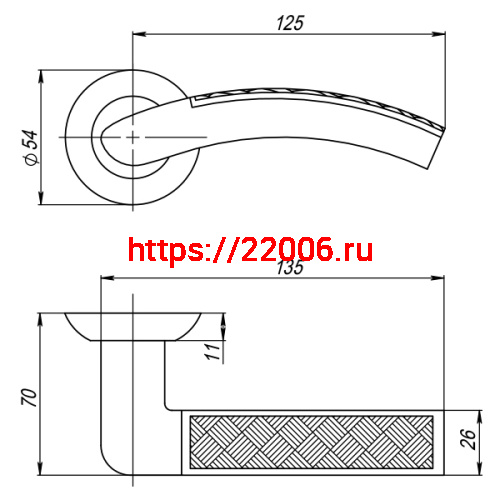Ручка Punto (Пунто) раздельная ATLAS TL SN/CP-3 матовый никель/хром фото 3 Ручка Punto (Пунто) раздельная ATLAS TL SN/CP-3 матовый никель/хром фото 3