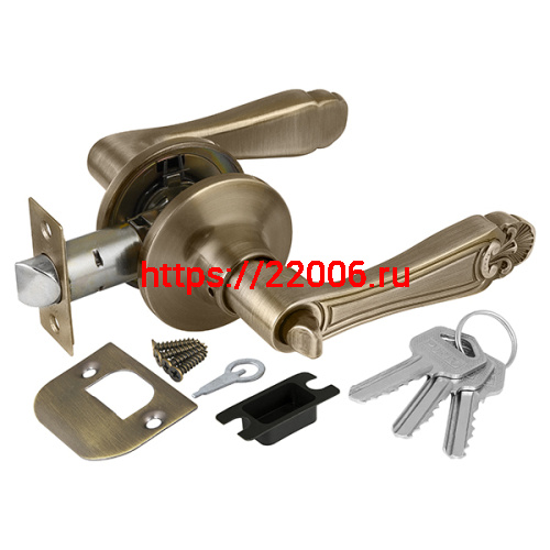 Ручка Punto (Пунто) защелка 6037 MAB-E (кл./фик.) мат. бронза