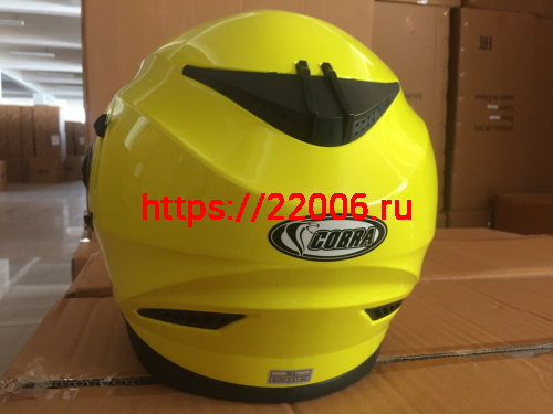 Шлем интеграл COBRA JK312, цвет черный карбон, лайм(3), размеры M фото 2