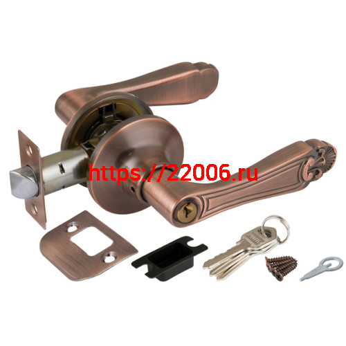 Ручка Punto (Пунто) защелка 6037 AC-E (кл./фик.) медь Ручка Punto (Пунто) защелка 6037 AC-E (кл./фик.) медь