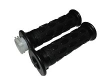 Ручка руля правая (газа) TRICKLER в сборе (с резинкой) + ручка левая (резиновая) (45050016+45060016)