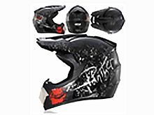 Мотошлем VIRTUE MD-905 Кросс черный с рисунком (M)