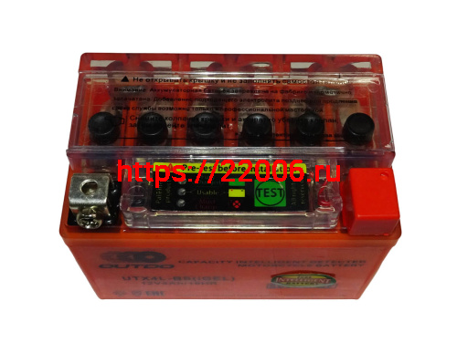 Аккумулятор 12В  4 А/ч  UTX4L-BS iGEL, OUTDO (114х70х86) обратная пол., для Альфы фото 2